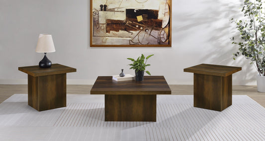 Devar Coffee Table Set in Dark Pine - Coaster Furniture