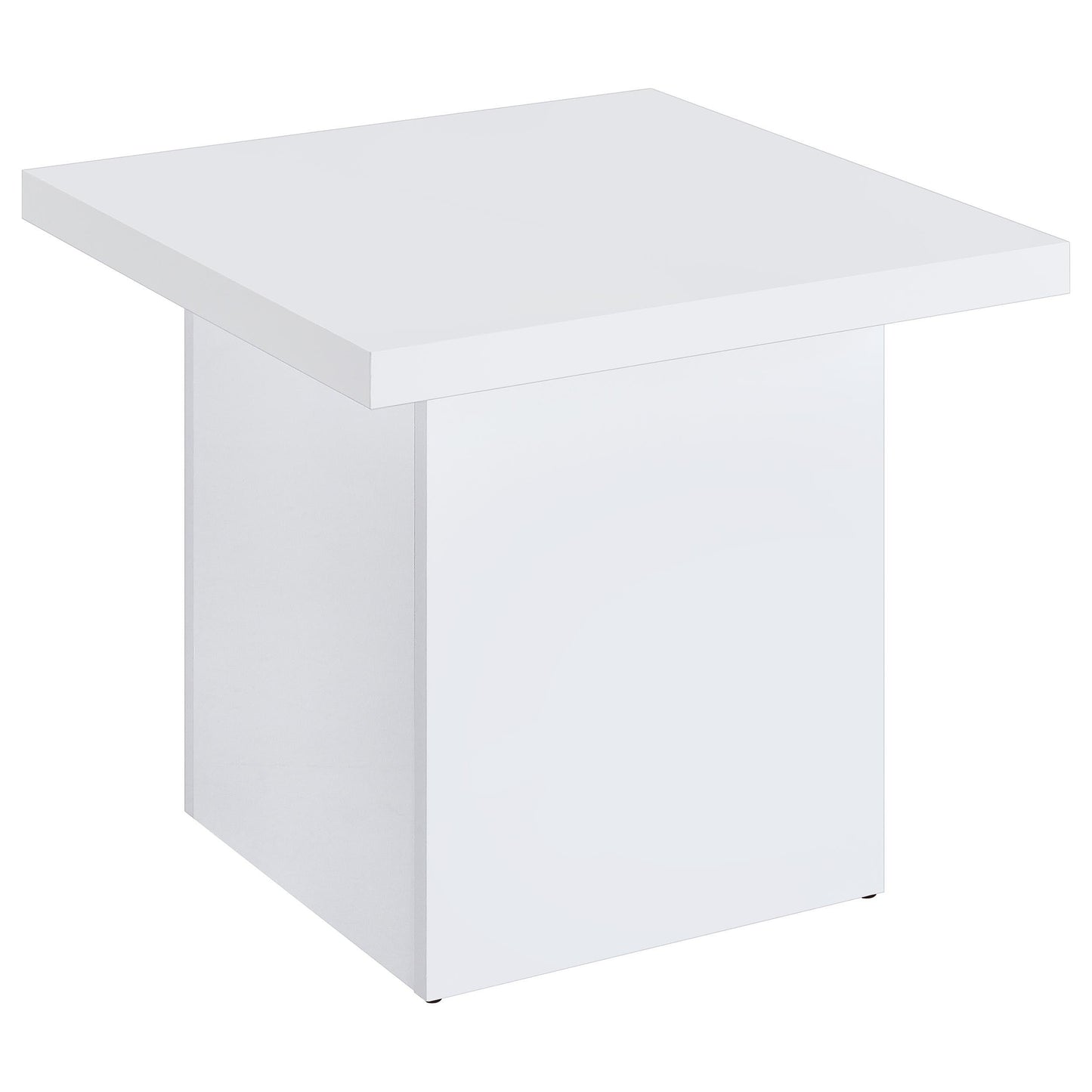 Devar End Table - White High Gloss