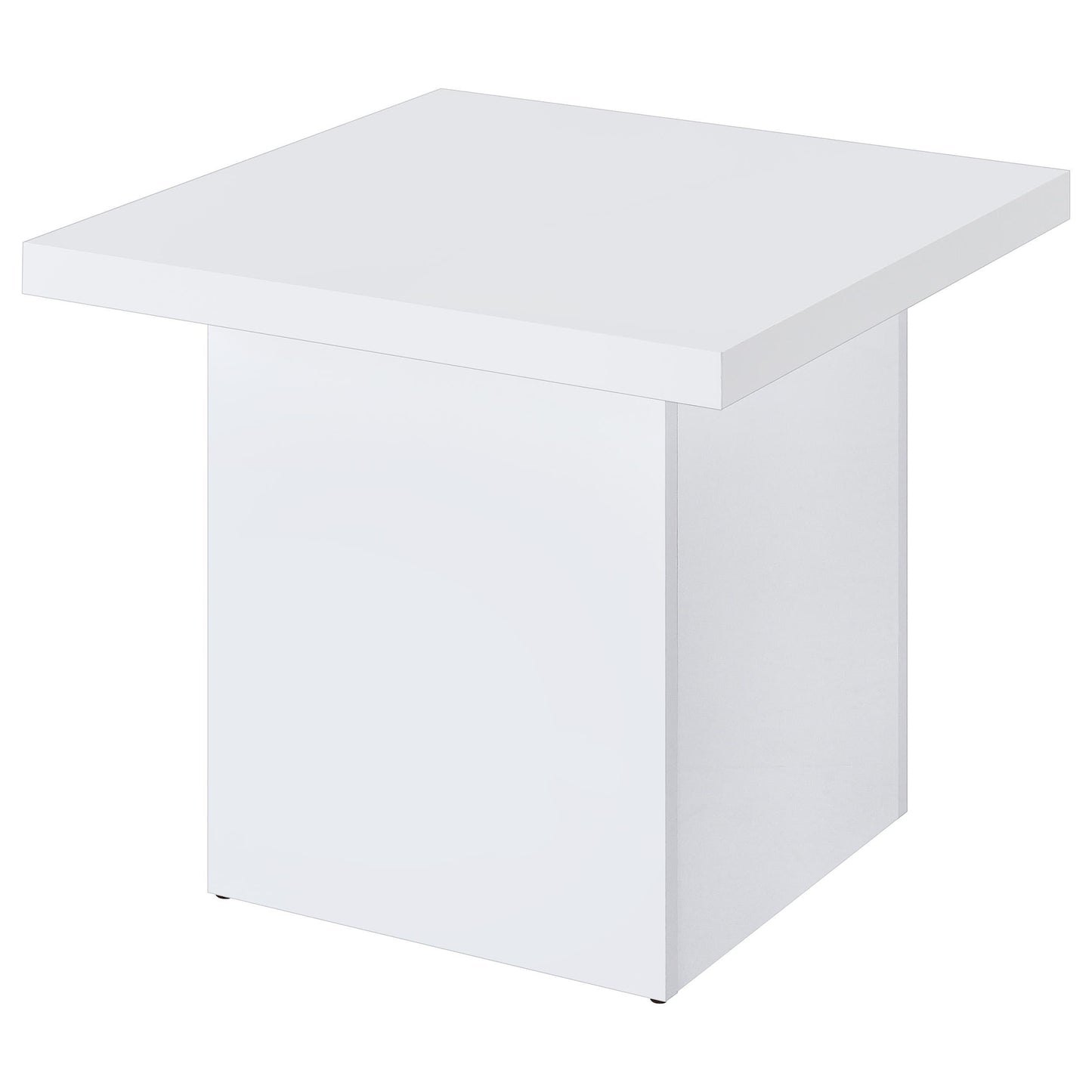 Devar End Table - White High Gloss