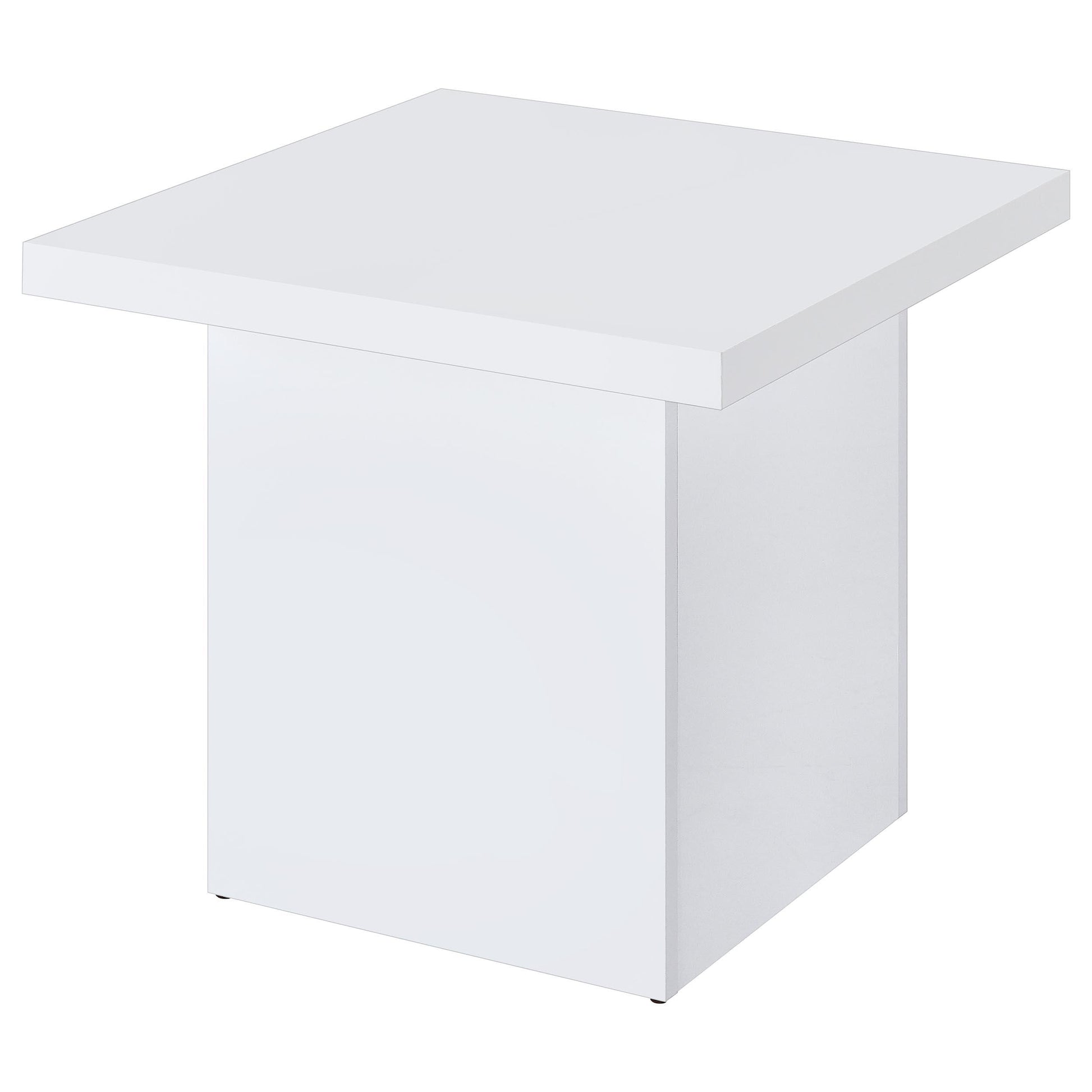 Devar End Table - White High Gloss