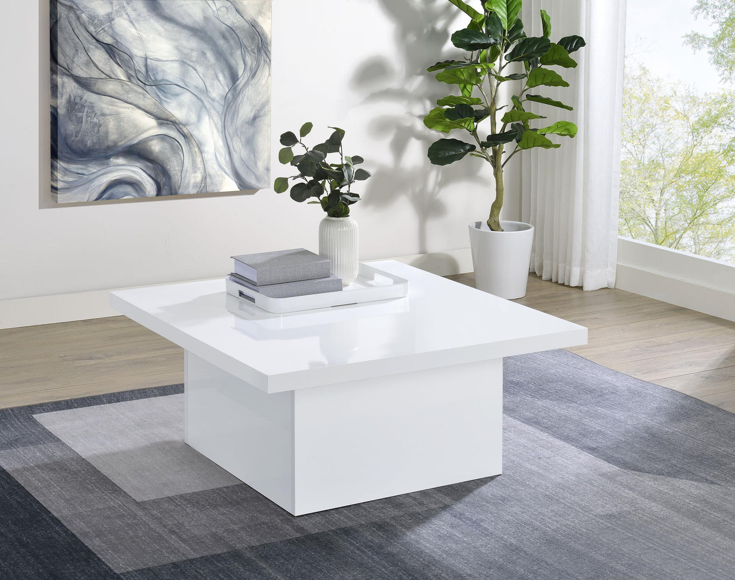 Devar Coffee Table - White High Gloss