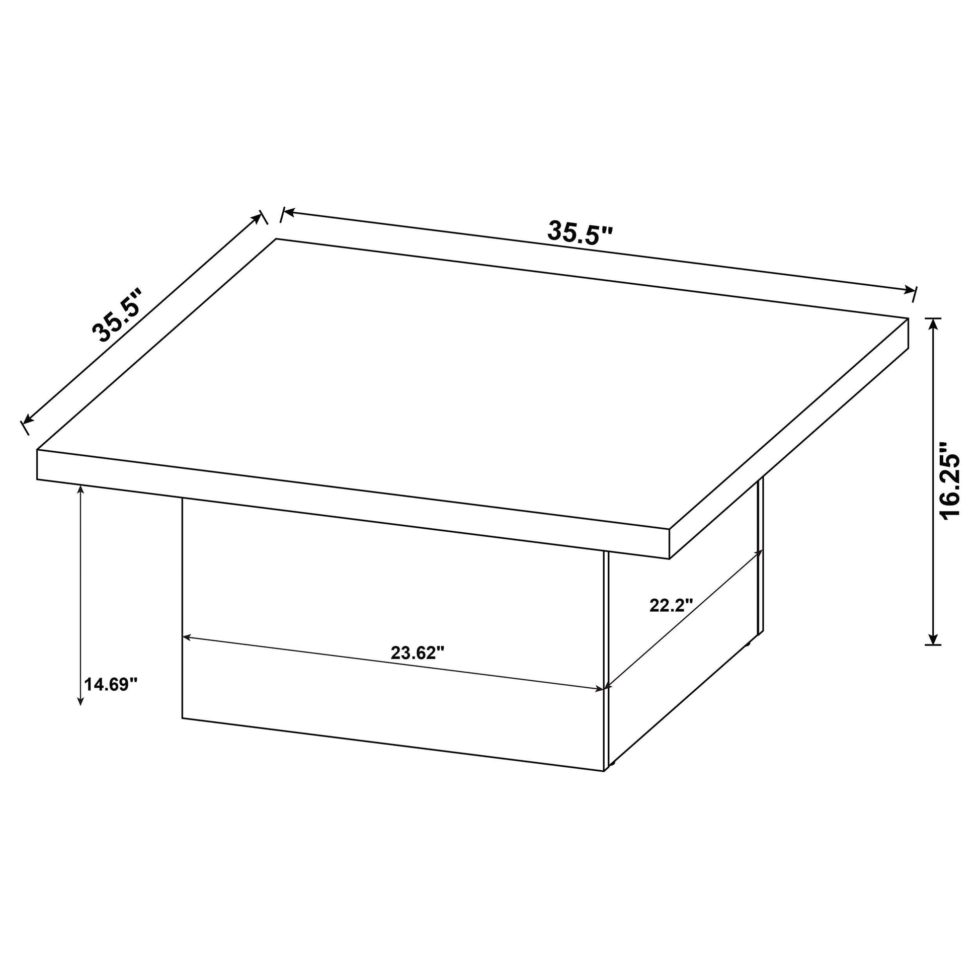Devar Coffee Table - White High Gloss