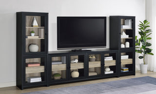 Trini Entertainment Center in Black Nickel - Coaster Furniture