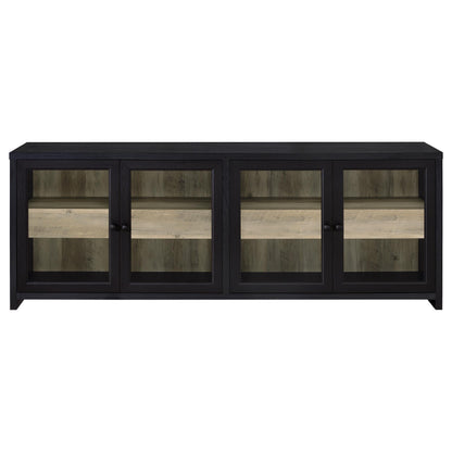Trini Entertainment Center in Black Nickel - Coaster Furniture