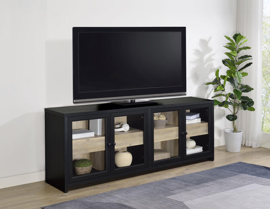 Trini Tv Stand in Black Nickel - Coaster Furniture
