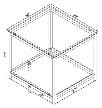 Trini End Table in Black Nickel - Coaster Furniture