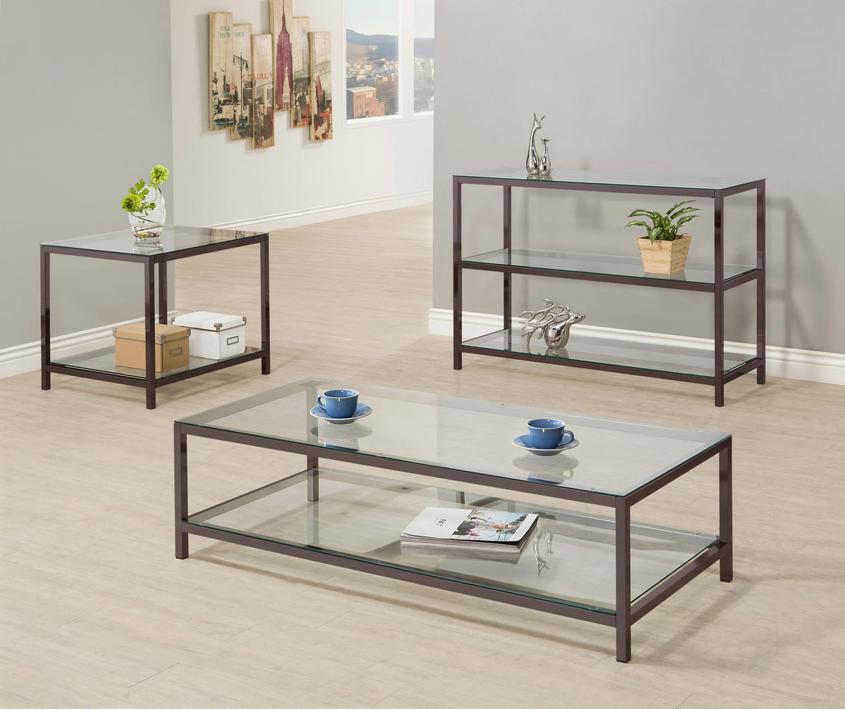 Trini Coffee Table in Black Nickel - Coaster Furniture