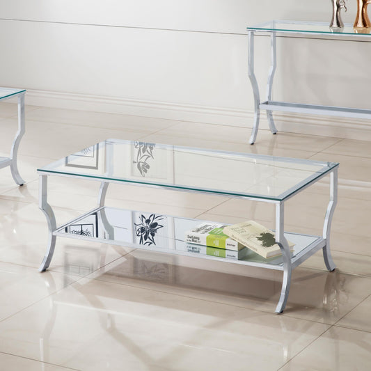 Saide Coffee Table in Chrome - Coaster Furniture