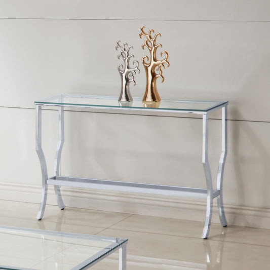 Saide Sofa Table in Chrome - Coaster Furniture