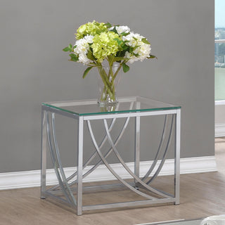 Lille End Table in Chrome - Coaster Furniture