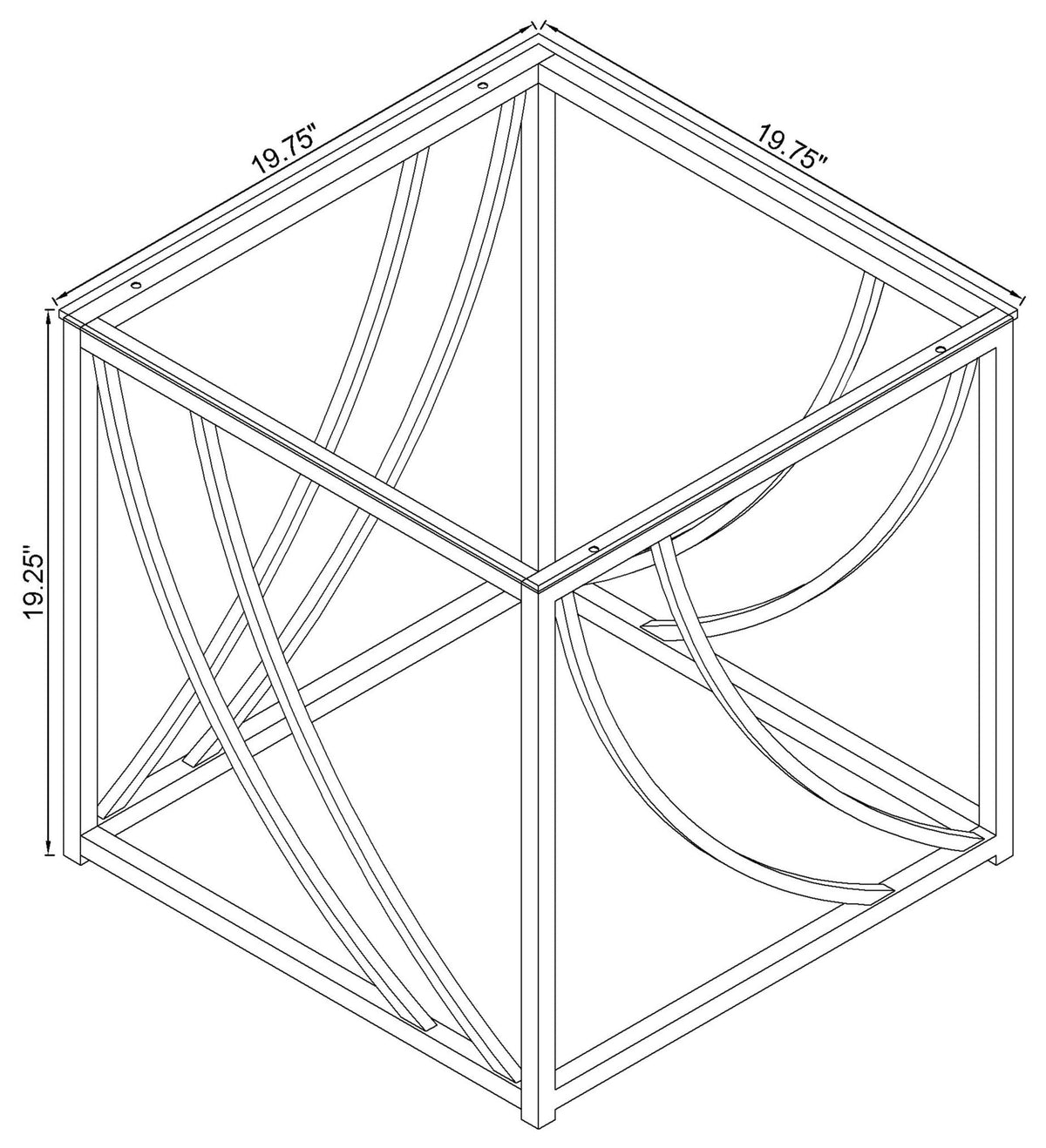 Lille End Table in Chrome - Coaster Furniture