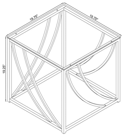 Lille End Table in Chrome - Coaster Furniture