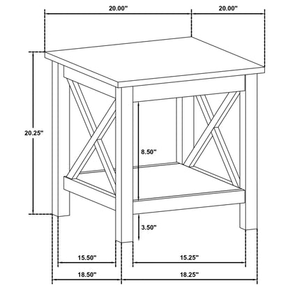 Skyview End Table in White - Coaster Furniture