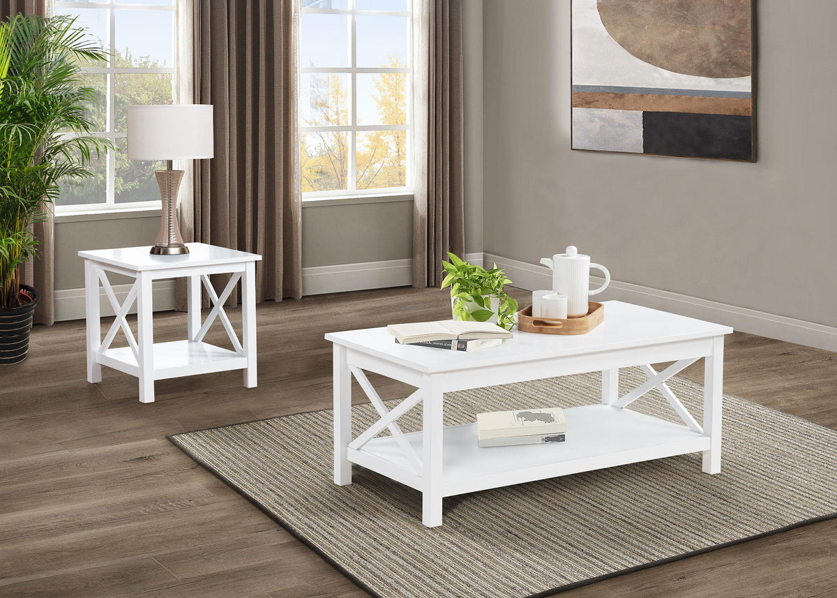 Skyview End Table in White - Coaster Furniture