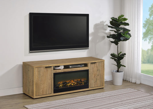 Adina Tv Stand in Distressed Light Brown - Coaster Furniture