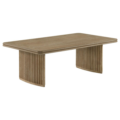 Adina Coffee Table in Distressed Light Brown - Coaster Furniture