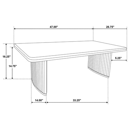 Adina Coffee Table in Distressed Light Brown - Coaster Furniture