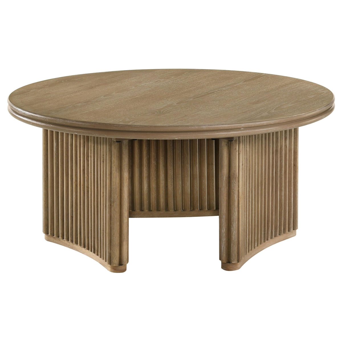 Adina Coffee Table in Distressed Light Brown - Coaster Furniture