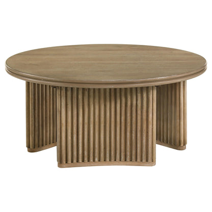 Adina Coffee Table in Distressed Light Brown - Coaster Furniture
