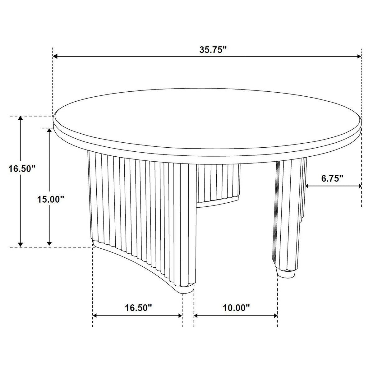 Adina Coffee Table in Distressed Light Brown - Coaster Furniture