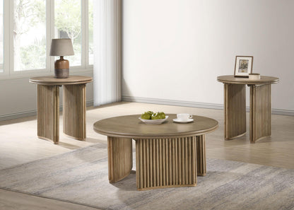 Adina Coffee Table in Distressed Light Brown - Coaster Furniture