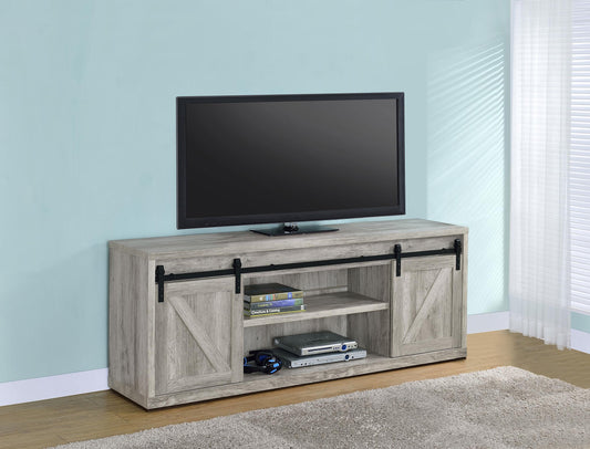 Brockton Tv Stand in Grey Driftwood - Coaster Furniture