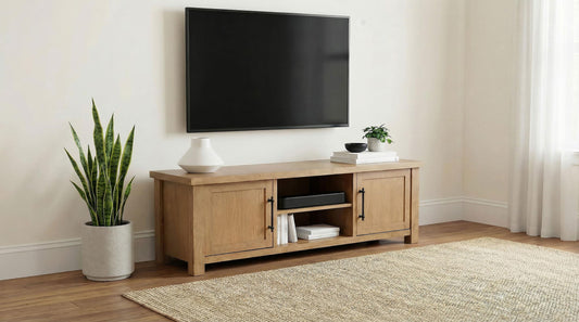 Beasley Tv Stand in Golden Oak - Coaster Furniture