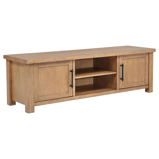 Beasley Tv Stand in Golden Oak - Coaster Furniture