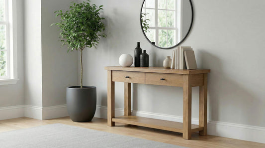 Beasley Console Table in Golden Oak - Coaster Furniture