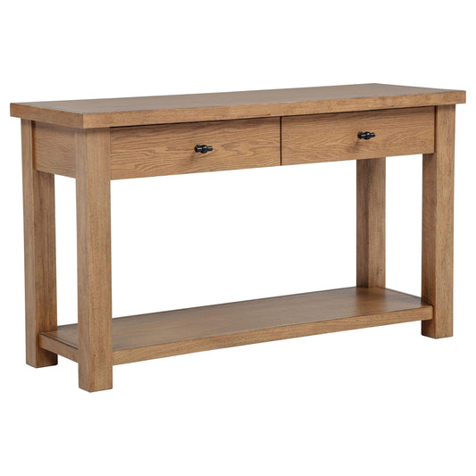 Beasley Console Table in Golden Oak - Coaster Furniture