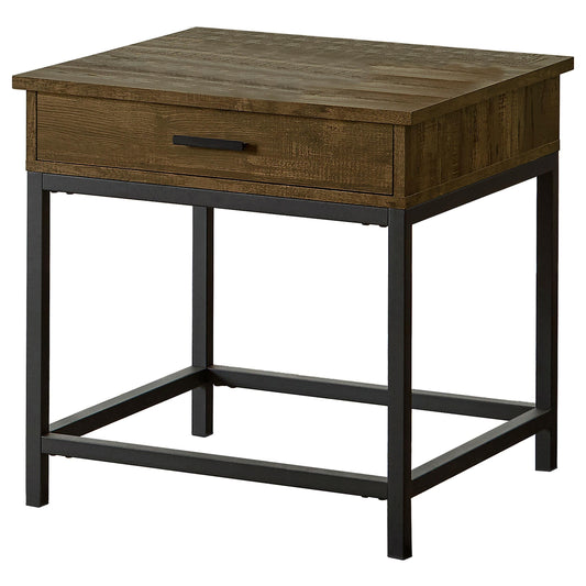 Byers End Table in Brown Oak - Coaster Furniture