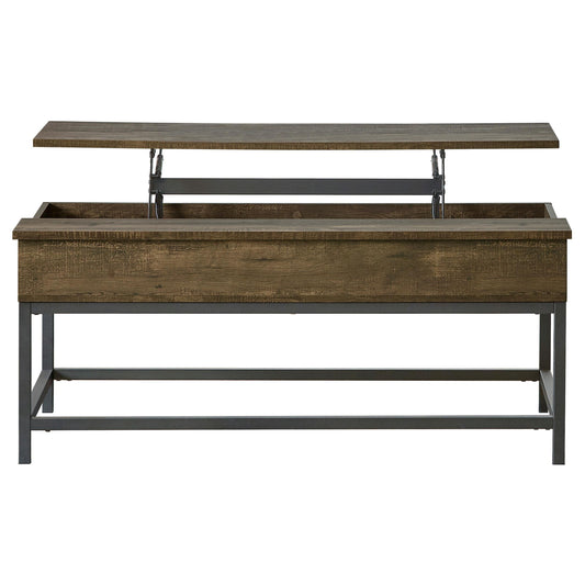 Byers Coffee Table in Brown Oak - Coaster Furniture