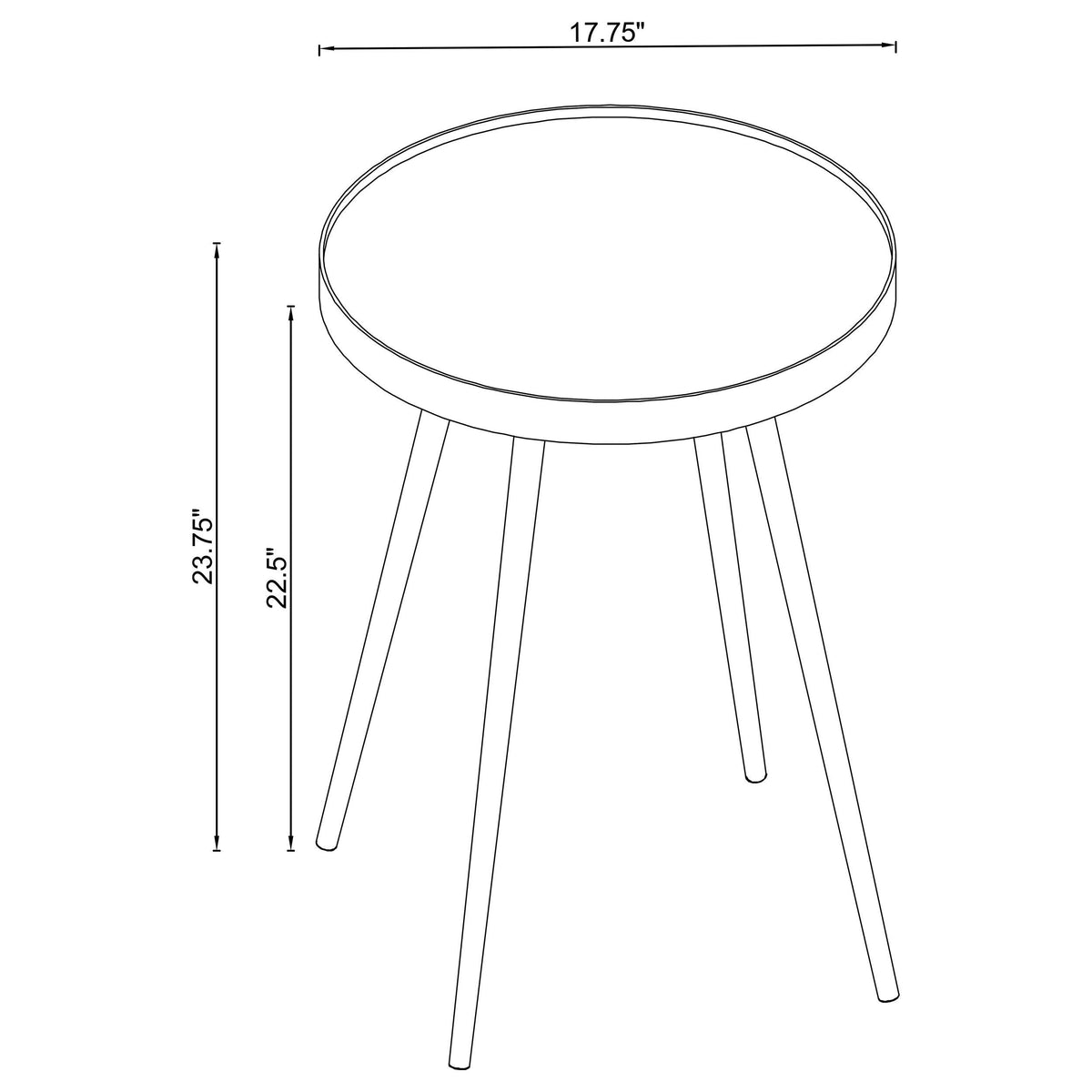 Kaelyn End Table in Gold - Coaster Furniture