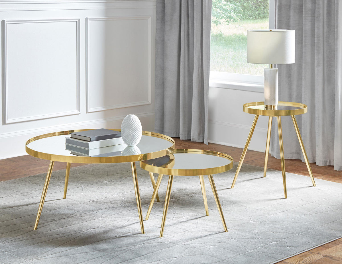 Kaelyn End Table in Gold - Coaster Furniture