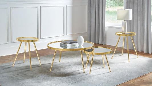 Kaelyn Coffee Table 4-Piece Set in Gold - Coaster Furniture