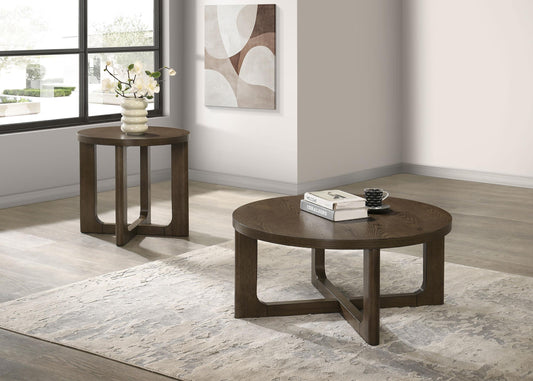 Kessler Coffee Table Set in Brown - Coaster Furniture