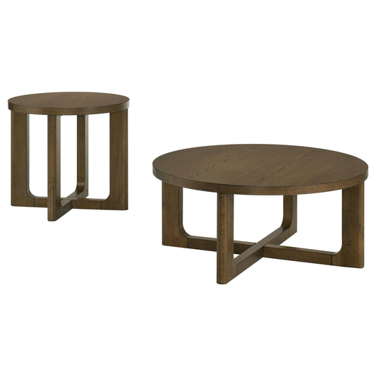 Kessler Coffee Table Set in Brown - Coaster Furniture