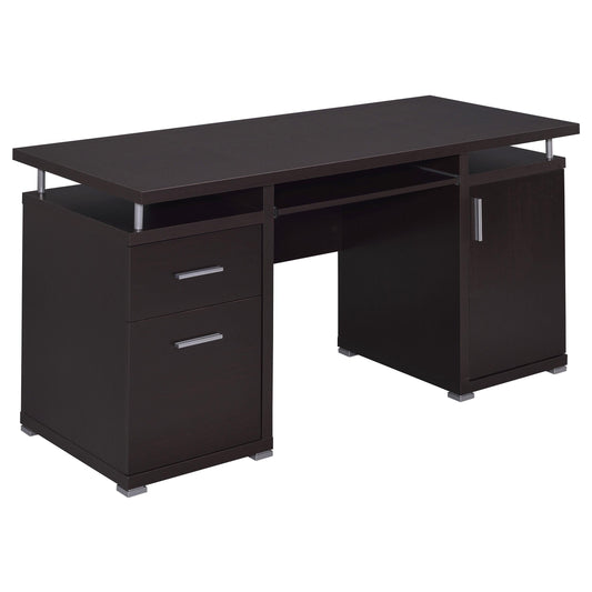 Tracy Computer Desk in Cappuccino - Coaster Furniture