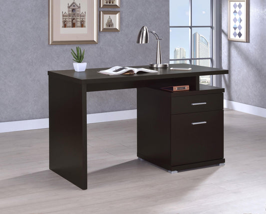 Tracy Computer Desk in Cappuccino - Coaster Furniture