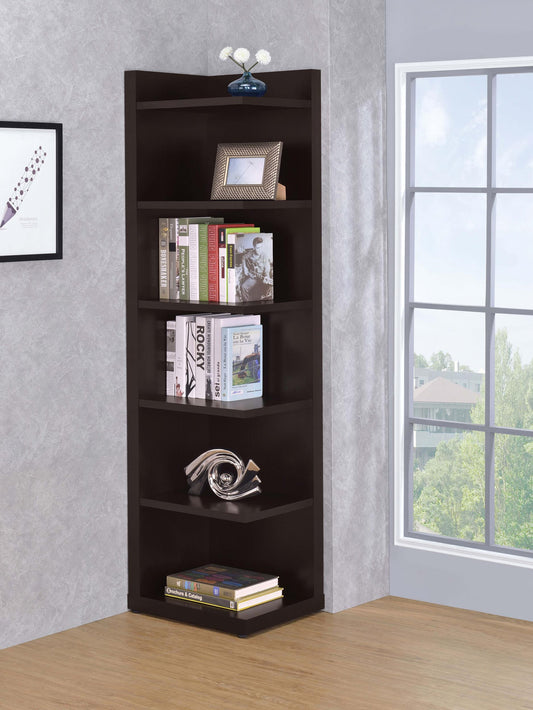 Alder Bookcase in Cappuccino - Coaster Furniture