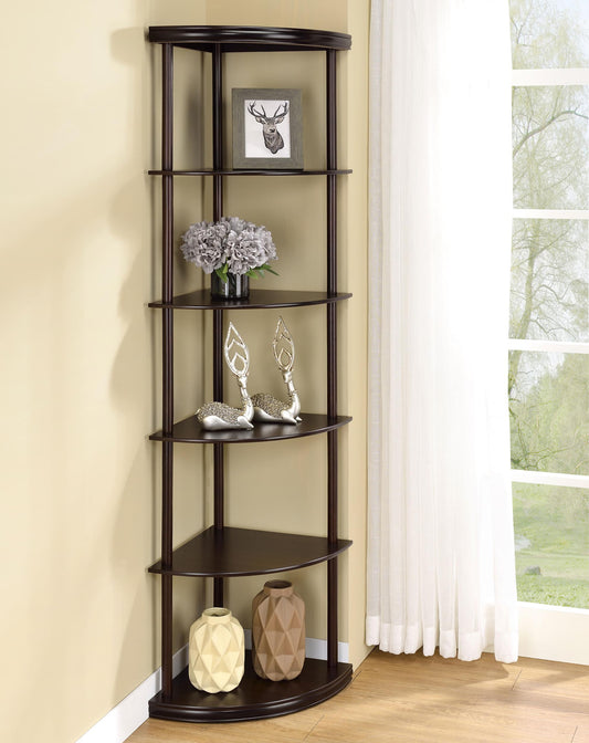 Alder Bookshelf in Cappuccino - Coaster Furniture