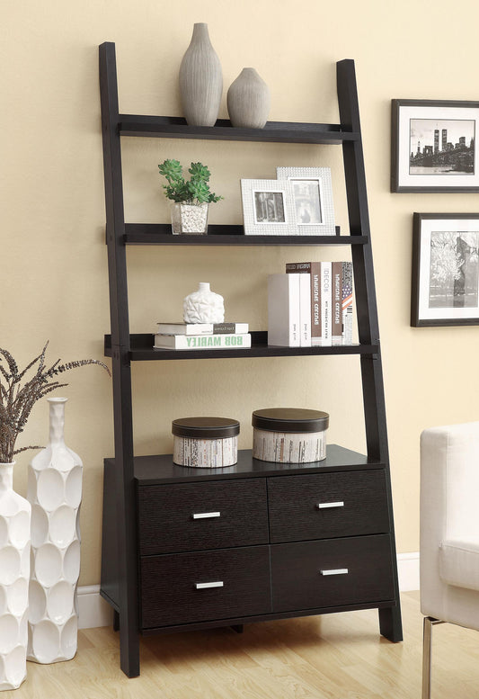 Colella Bookshelf in Cappuccino - Coaster Furniture