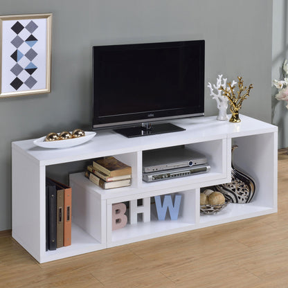Velma Bookcase / TV Stand in White - Coaster Furniture