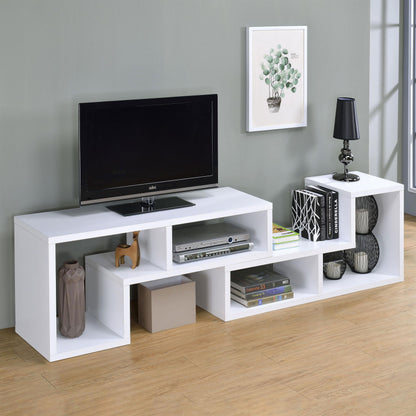 Velma Bookcase / TV Stand in White - Coaster Furniture
