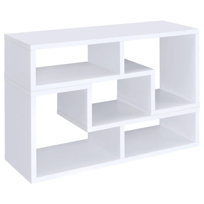 Velma Bookcase / TV Stand in White - Coaster Furniture