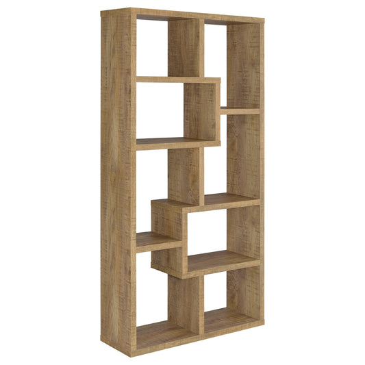 Theo Bookshelf in Weathered Grey - Coaster Furniture