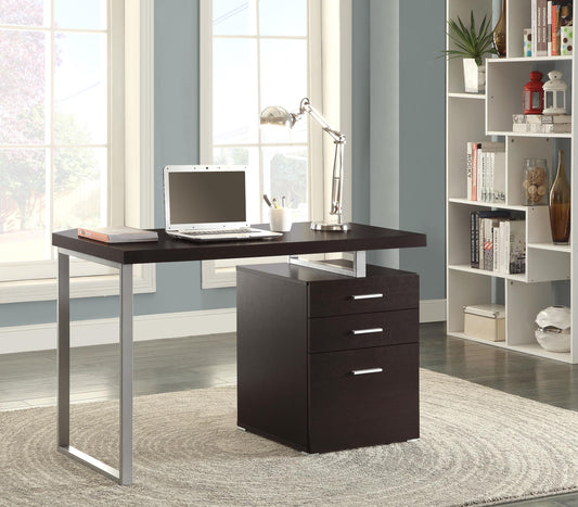 Theo Computer Desk in Weathered Grey - Coaster Furniture