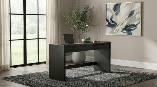 Leandro Writing Desk in Burnished Black - Coaster Furniture