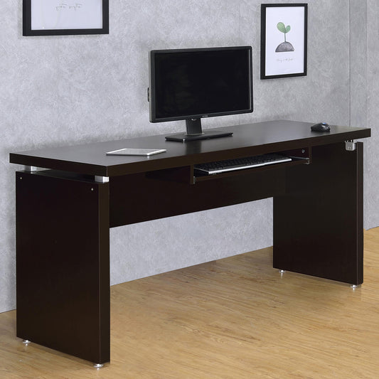 Skylar Computer Desk in Cappuccino - Coaster Furniture