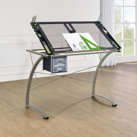 Halston Drafting Table in Cappuccino - Coaster Furniture